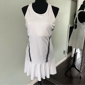 Inphorm White Racerback Tennis Dress Size Medium